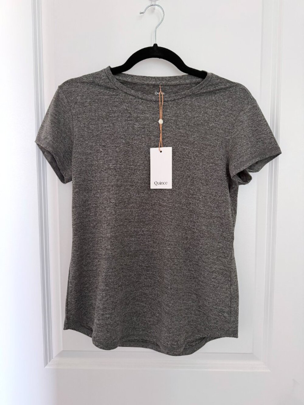 Quince Charcoal Flowknit Breeze T-Shirt Size XS NWT - Picture 2 of 5